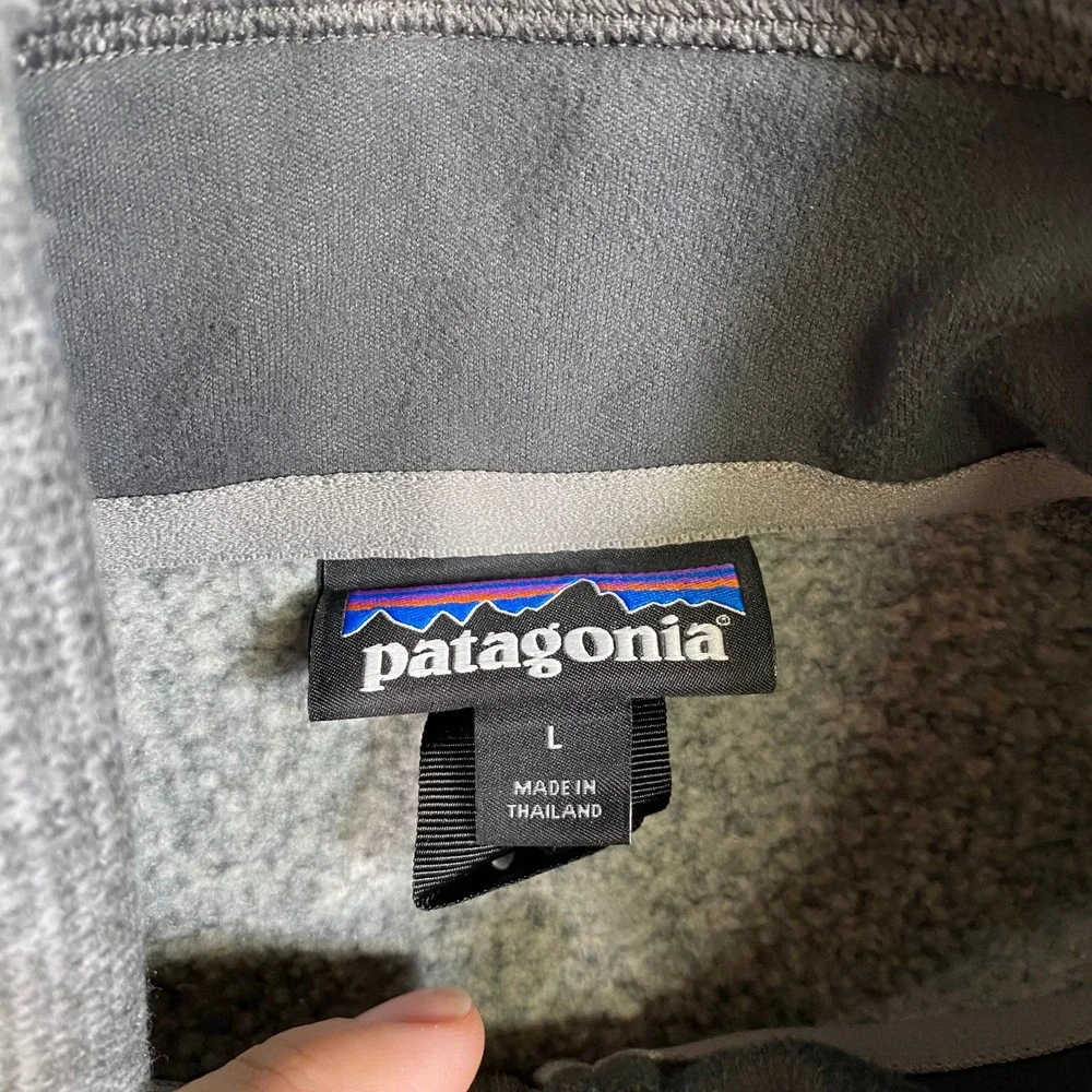 Patagonia‎ Better Sweater 1/4 Zip Fleece Pullover Mens Large Gray 25523 FA19